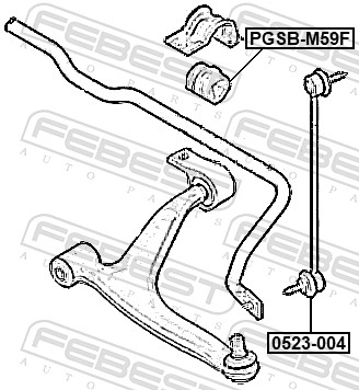 Zawieszenie, stabilizator FEBEST PGSB-M59F