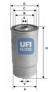 Filtr paliwa UFI 24.460.00