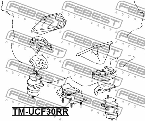 Poduszka silnika FEBEST TM-UCF30RR