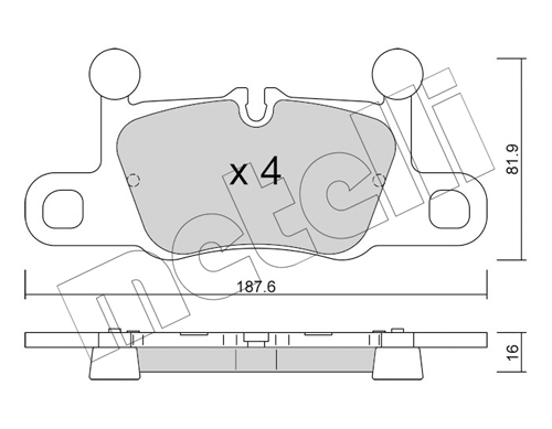 Klocki hamulcowe METELLI 22-1258-0