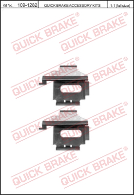 Zestaw akcesoriów montażowych  klocków hamulcowych QUICK BRAKE 109-1282