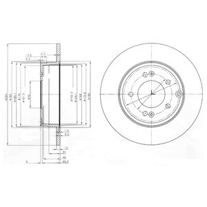 Tarcza hamulcowa DELPHI BG4012