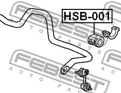 Guma stabilizatora FEBEST HSB-001