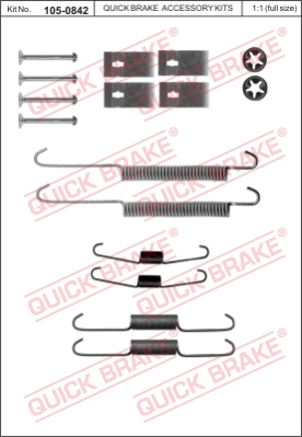 Zestaw dodatków do szczęk hamulcowych QUICK BRAKE 105-0842