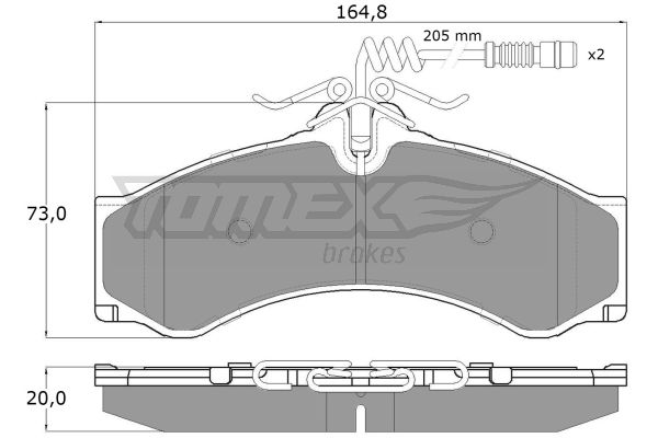 Klocki hamulcowe TOMEX BRAKES TX 11-481