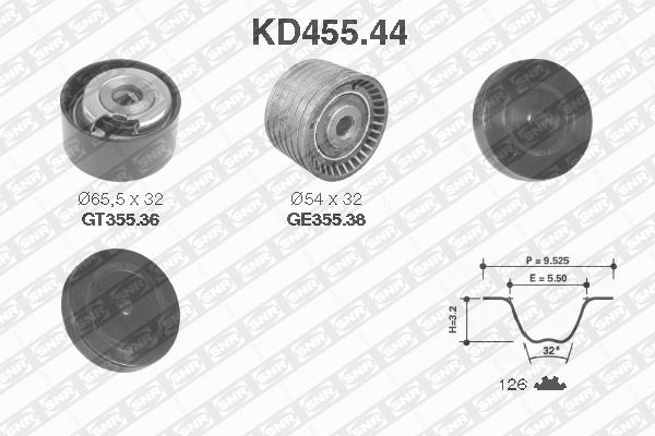 Zestaw paska rozrządu SNR KD455.44