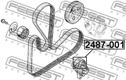 Rolka napinacza paska osprzętu FEBEST 2487-001