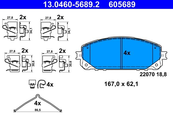 Klocki hamulcowe ATE 13.0460-5689.2