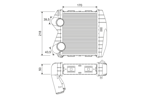 Chłodnica powietrza intercooler VALEO 818366