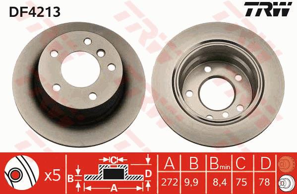 Tarcza hamulcowa TRW DF4213