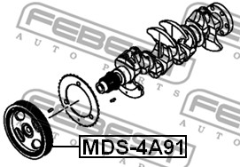 Koło pasowe wału korbowego FEBEST MDS-4A91