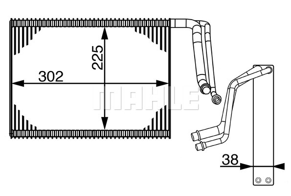 Parownik klimatyzacji MAHLE AE 143 000S