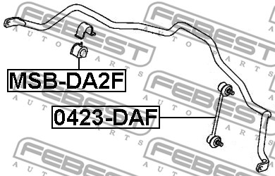 Guma stabilizatora FEBEST MSB-DA2F