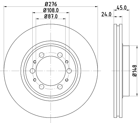 Tarcza hamulcowa HELLA 8DD 355 105-131