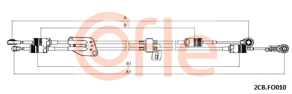 Linka dźwigni zmiany biegów COFLE 92.2CB.FO010
