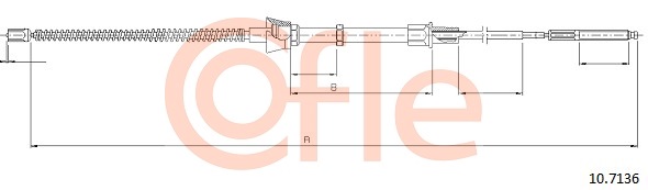 Linka hamulca ręcznego COFLE 92.10.7136