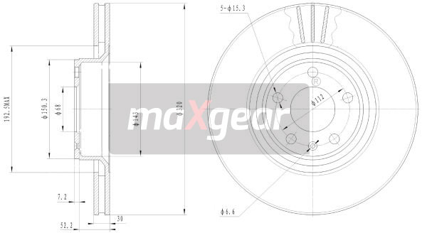 Tarcza hamulcowa MAXGEAR 19-1838