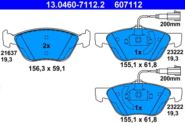 Klocki hamulcowe ATE 13.0460-7112.2