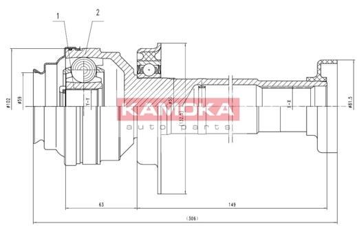 Przegub KAMOKA 8711