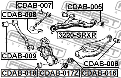 Tuleja wahacza FEBEST CDAB-016