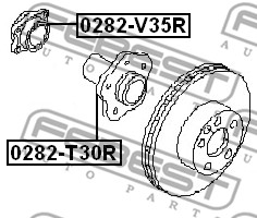 Piasta koła FEBEST 0282-V35R