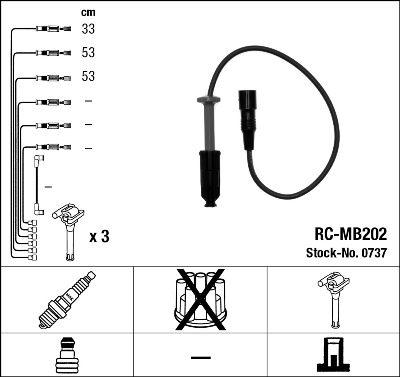 Przewody zapłonowe NGK 0737