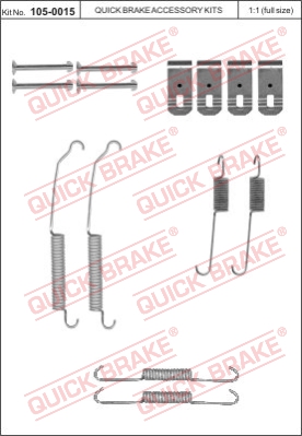 Zestaw dodatków do szczęk hamulcowych QUICK BRAKE 105-0015