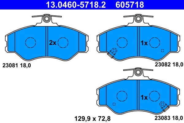 Klocki hamulcowe ATE 13.0460-5718.2