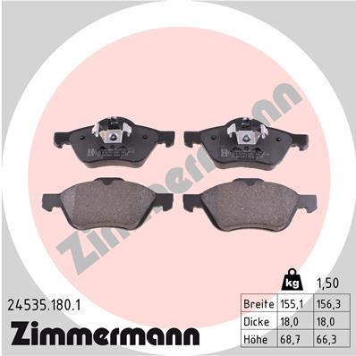 Klocki hamulcowe ZIMMERMANN 24535.180.1