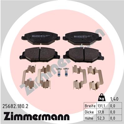 Klocki hamulcowe ZIMMERMANN 25682.180.2