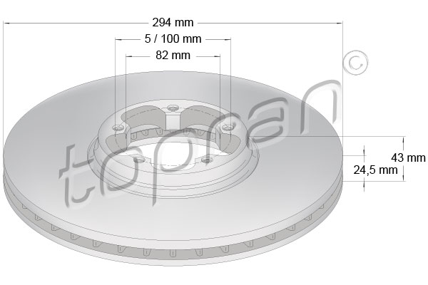 Tarcza hamulcowa TOPRAN 302 087