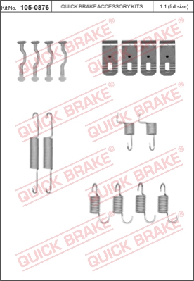 Zestaw montażowy szczęk hamulcowych QUICK BRAKE 105-0876