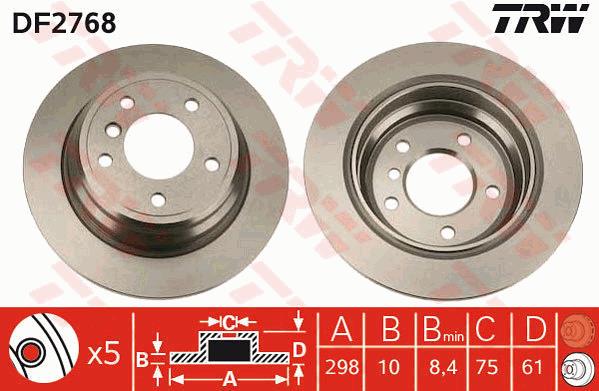 Tarcza hamulcowa TRW DF2768