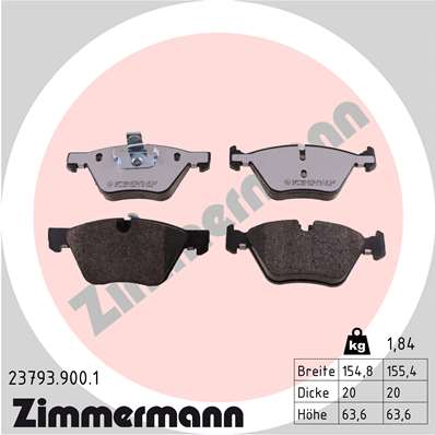 Klocki hamulcowe ZIMMERMANN 23793.900.1