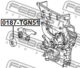 Rolka napinacza paska osprzętu FEBEST 0187-TGN51