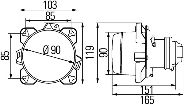 Reflektor HELLA 1BL 008 193-001