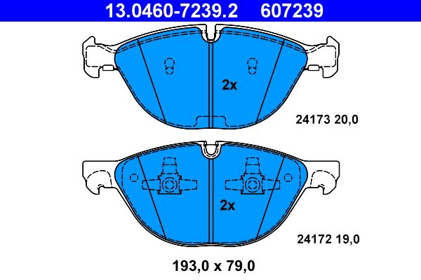 Klocki hamulcowe ATE 13.0460-7239.2