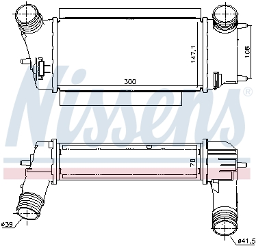 Chłodnica powietrza intercooler NISSENS 96252
