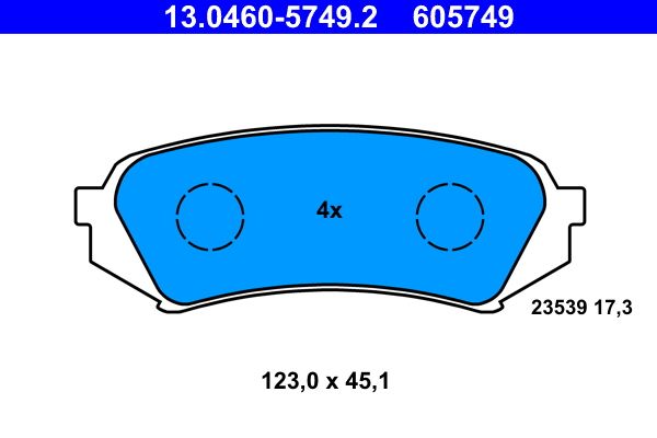 Klocki hamulcowe ATE 13.0460-5749.2