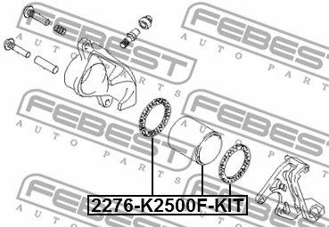 Zestaw naprawczy zacisku hamulcowego FEBEST 2276-K2500F-KIT