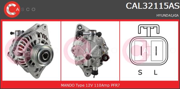 Alternator CASCO CAL32115AS