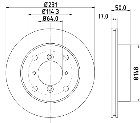 Tarcza hamulcowa HELLA PAGID 8DD 355 103-921