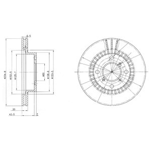 Tarcza hamulcowa DELPHI BG3160