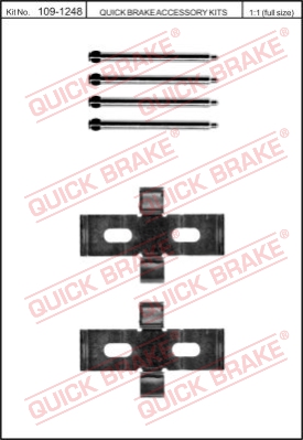 Zestaw akcesoriów montażowych  klocków hamulcowych QUICK BRAKE 109-1248