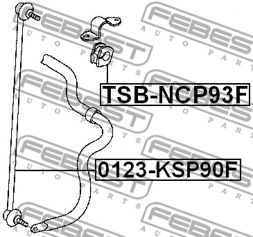 Guma stabilizatora FEBEST TSB-NCP93F