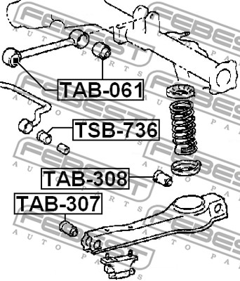 Guma stabilizatora FEBEST TSB-736