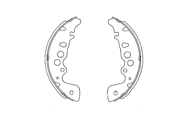 Zestaw szczęk hamulcowych KAVO PARTS KBS-8908