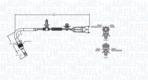 Czujnik  temperatury spalin MAGNETI MARELLI 172000221010