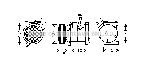 Kompresor klimatyzacji AVA QUALITY COOLING CRAK102