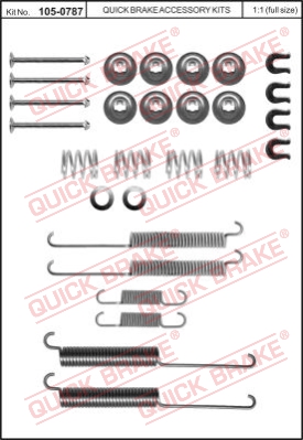 Zestaw dodatków do szczęk hamulcowych QUICK BRAKE 105-0787